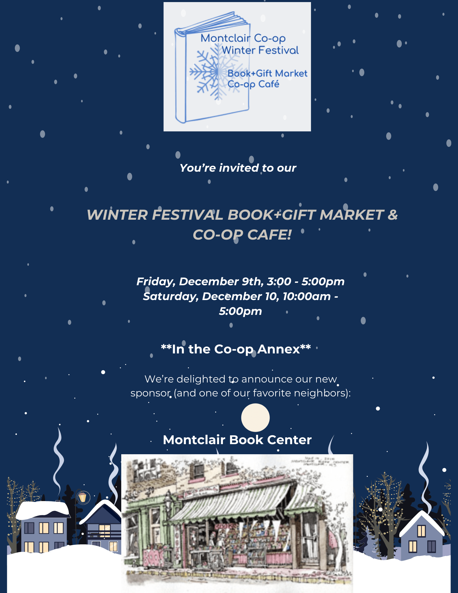 Winter Festival Book+Gift Market and Co-op Cafe!